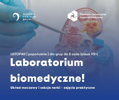 Zdjęcie -  Laboratorium biomedyczne. Układ moczowy i sekcja nerki – zajęcia praktyczne (klasa VII+)